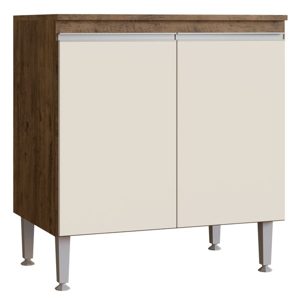 Armário de Cozinha Athena 2 Portas 1 Prateleira Itauba/Off White - Irm Móveis
