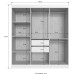 Guarda-Roupa Casal Modulado Athenas 10 Portas 4 Gavetas Branco - Doripel