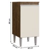 Armário de Cozinha Athena 1 Porta Itauba/Off White - Irm Móveis