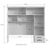 Guarda-Roupa Casal Modulado Munique 7 Portas 4 Gavetas Off White/Nogueira - Doripel