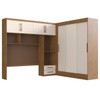 Guarda-Roupa Casal Modulado Munique 7 Portas 4 Gavetas Off White/Nogueira - Doripel