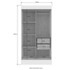 Guarda-Roupa Casal Modulado Berlim 6 Portas 4 Gavetas Branco - Doripel