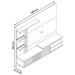 Painel para TV Até 55 Polegadas Frizz 2 Portas 3 Prateleiras com Espelho e com Led Calacata/Off White - Madetec