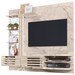 Painel para TV Até 55 Polegadas Frizz 2 Portas 3 Prateleiras com Espelho e com Led Calacata/Off White - Madetec