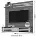 Painel para TV Até 55 Polegadas Sublime 2 Portas 1 Prateleiracalacata/Off White - Madetec