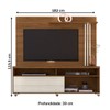 Estante para TV Até 65 Polegadas Frizz 2 Portas com Led Naturale/Off White - Madetec