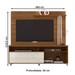 Estante para TV Até 65 Polegadas Frizz 2 Portas com Led Naturale/Off White - Madetec