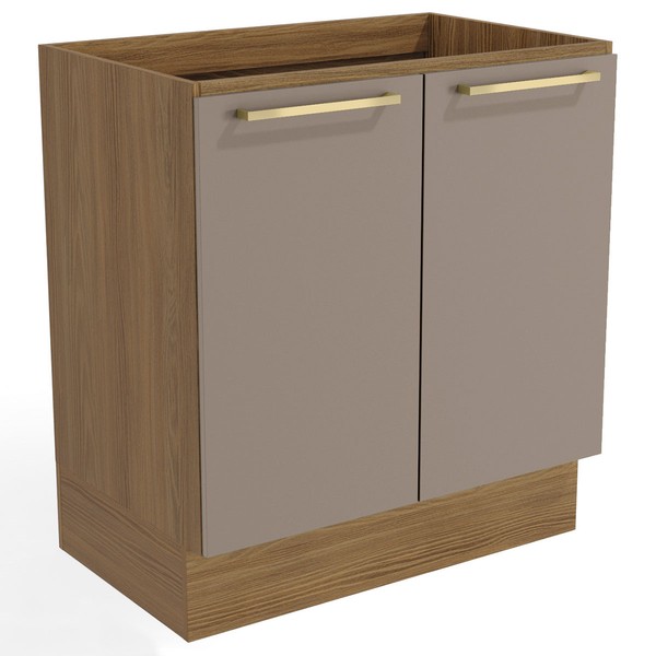 Armário de Cozinha Botanic 2 Portas Nogueira/Fendi Fosco - Kappesberg