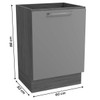 Armário de Cozinha Botanic 60 Cm 1 Porta Nogueira/Fendi Fosco - Kappesberg