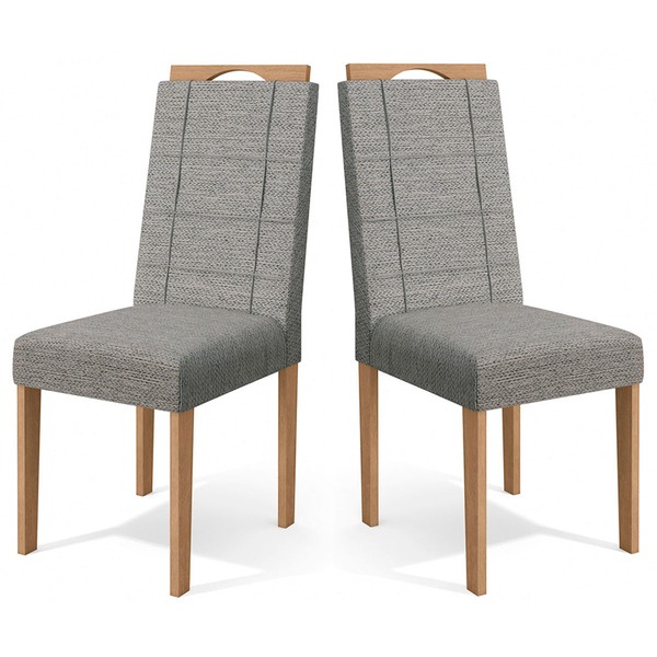 Cadeiras Kit 2 Cadeiras Cinza Mesclado Cad150ea - Kappesberg