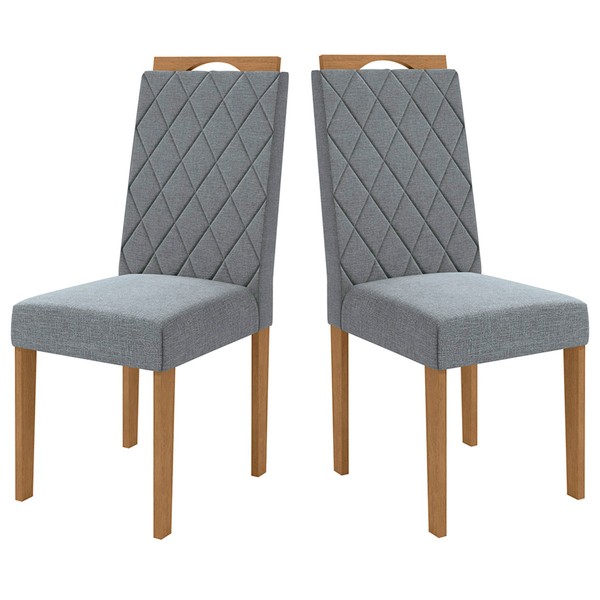 Cadeiras Kit 2 Cadeiras Cinza Cad152ea - Kappesberg