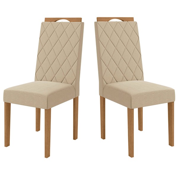 Cadeiras Kit 2 Cadeiras Bege Cad152ea - Kappesberg