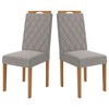Cadeiras Kit 2 Cadeiras Cinza Mesclado Cad152ea - Kappesberg