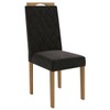 Cadeiras Kit 2 Cadeiras Veludo Preto Cad152ea  - Kappesberg