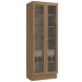 Cristaleira Botanic 80 Cm 2 Portas 1 Gaveta Nogueira/Fendi Fosco - Kappesberg