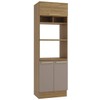 Paneleiro Botanic 70 Cm 3 Portas Nogueira/Fendi Fosco - Kappesberg