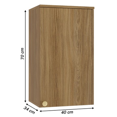 Armário Aéreo Cozinha Botanic 40 Cm 1 Porta Nogueira Fosco - Kappesberg