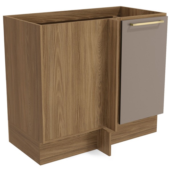 Armário de Cozinha Botanic 98 Cm 1 Porta Nogueira/Fendi Fosco - Kappesberg