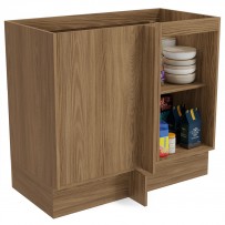 Armário de Cozinha Botanic 98 Cm 1 Porta Nogueira/Verde Oliva - Kappesberg