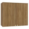 Armário Aéreo Cozinha Botanic 80 Cm 2 Portas Nogueira Fosco - Kappesberg