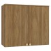 Armário Aéreo Cozinha Botanic 80 Cm 2 Portas Nogueira Fosco - Kappesberg