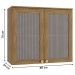 Armário Aéreo Cozinha Botanic 80 Cm 2 Portas com Tela Nogueira Fosco - Kappesberg