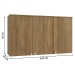 Armário Aéreo Cozinha Botanic 120 Cm 3 Portas Nogueira Fosco - Kappesberg