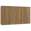Armário Aéreo Cozinha Botanic 120 Cm 3 Portas Nogueira Fosco - Kappesberg