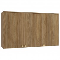 Armário Aéreo Cozinha Botanic 120 Cm 3 Portas Nogueira Fosco - Kappesberg