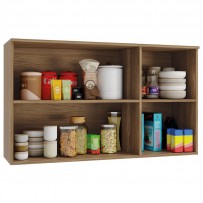 Armário Aéreo Cozinha Botanic 120 Cm 3 Portas Nogueira Fosco - Kappesberg