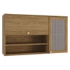 Armário Aéreo Cozinha Botanic 120 Cm 2 Portas Nogueira Fosco - Kappesberg