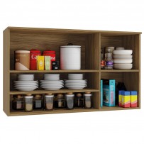 Armário Aéreo Cozinha Botanic 120 Cm 2 Portas Nogueira Fosco - Kappesberg