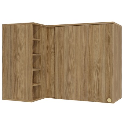 Armário Aéreo Cozinha Botanic 98 Cm 1 Porta Nogueira Fosco - Kappesberg