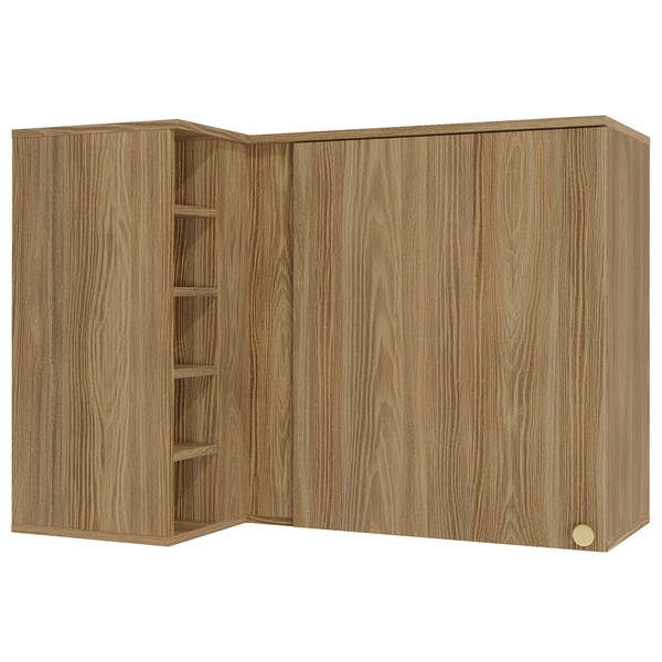 Armário Aéreo Cozinha Botanic 98 Cm 1 Porta Nogueira Fosco - Kappesberg