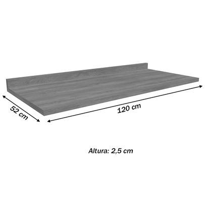 Tampo para Balcão 120 Cm Nogueira E609 - Kappesberg
