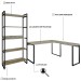 Conjunto Home Office Estilo Industrial 2 Peças Rush Carvalho - Pnr Móveis