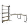 Conjunto Home Office Estilo Industrial 2 Peças Rush Carvalho - Pnr Móveis