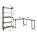 Conjunto Home Office Estilo Industrial 2 Peças Rush Carvalho - Pnr Móveis