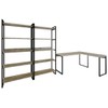 Conjunto Home Office Estilo Industrial 3 Peças Rush Carvalho - Pnr Móveis