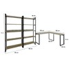 Conjunto Home Office Estilo Industrial 3 Peças Rush Carvalho - Pnr Móveis