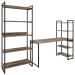 Conjunto Home Office Estilo Industrial 2 Peças Rush Dark/Preto - Pnr Móveis