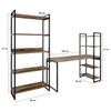 Conjunto Home Office Estilo Industrial 2 Peças Rush Dark/Preto - Pnr Móveis