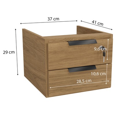 Gaveteiro com 2 Gavetas Itapua - Kappesberg