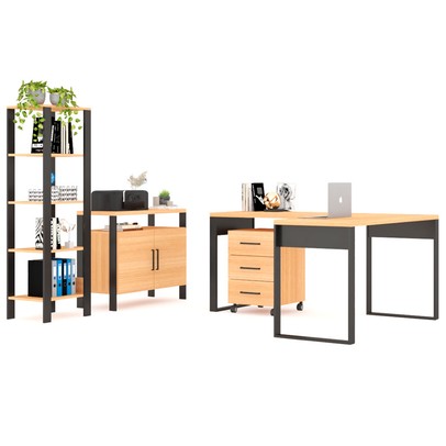 Conjunto Home Office 4 Peças 100% Mdf Pratice - Pradel
