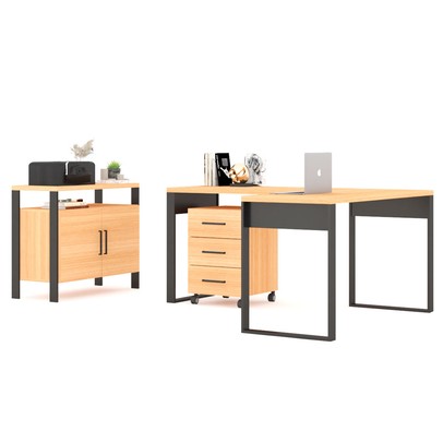 Conjunto Home Office 3 Peças 100% Mdf Pratice - Pradel