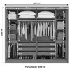 Guarda-Roupa Casal Toronto 2 Portas 100% Mdf com Espelho Branco - Móveis Lopas