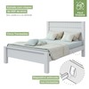 Cama de Casal Athenas Branco - Móveis Lopas