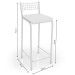Banquetas Kit 2 Banquetas Genova Cromada Branco - Kappesberg