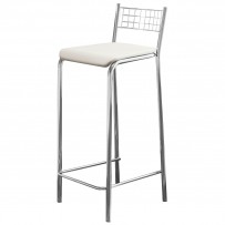 Banquetas Kit 2 Banquetas Genova Cromada Branco - Kappesberg