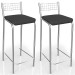 Banquetas Kit 2 Banquetas Genova Cromada Preto - Kappesberg